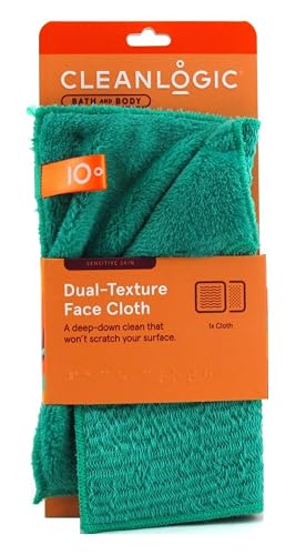 Clean Logic Bath & Body Dual Texture Face Cloth (Pack of 2)