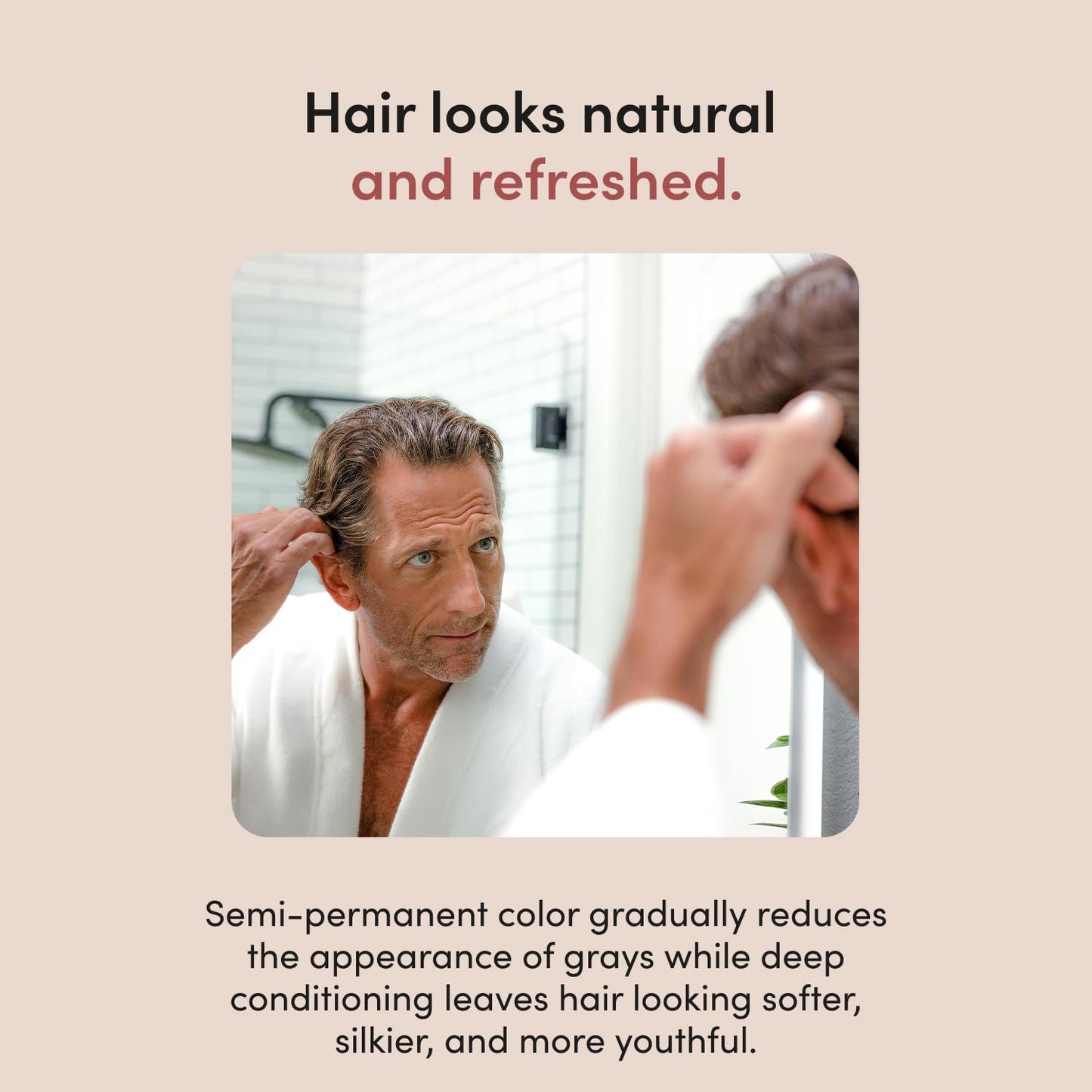 hims Under Cover Hair Color & Conditioner - With Argan Oil - Semi-Permanent In-Shower Hair Dye - Blends Grays Naturally - Sulfate-Free & Cruelty-Free
