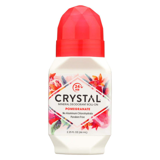 Crystal Essence Mineral Deodorant Roll-On, Pomegranate 2.25 oz Beauty and Personal Care Crystal Essence