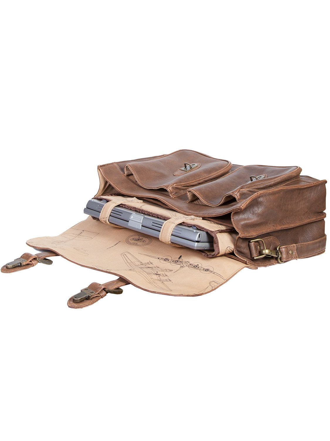 Scully 81st Aero Squadron Workbag (Antique Brown)
