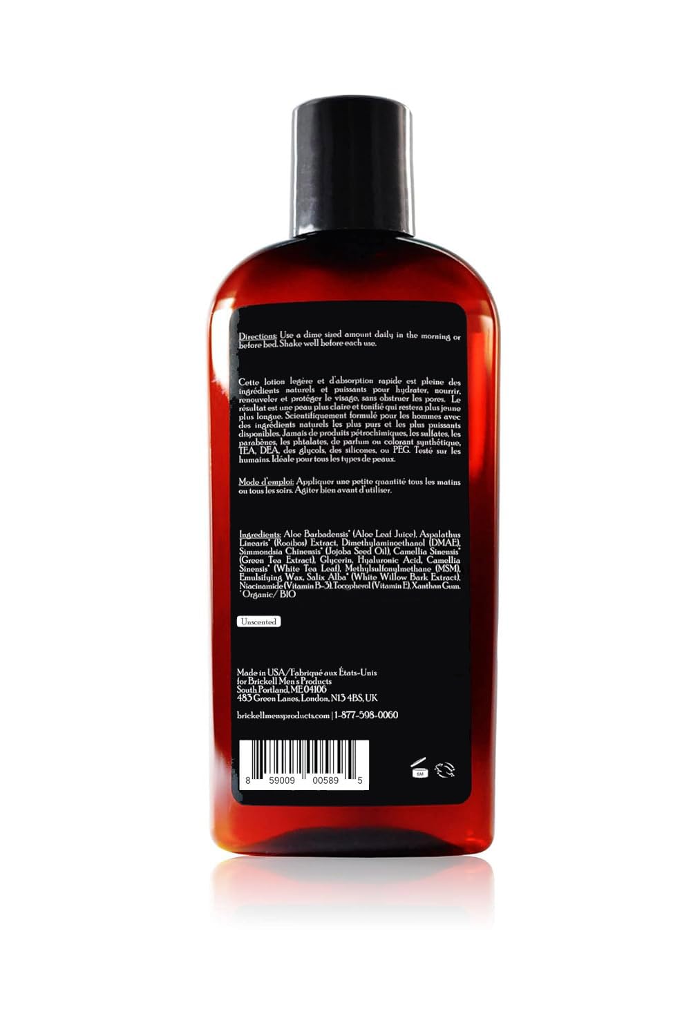 Brickell Men's Daily Essential Face Moisturizer for Men, Natural and Organic Fast-Absorbing Face Lotion with Hyaluronic Acid, Green Tea, and Jojoba, 4