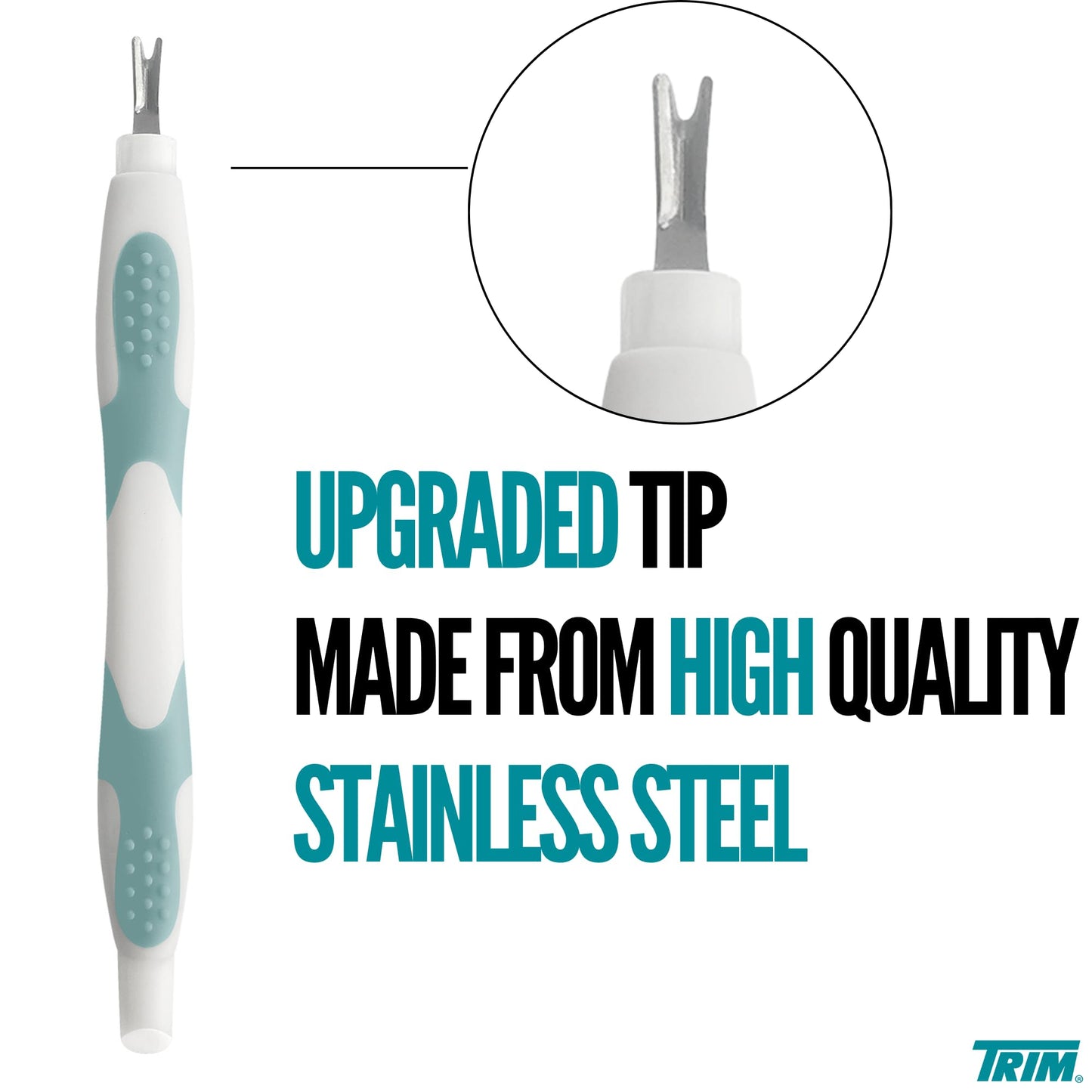TRIM Easy Hold Cuticle Pusher & Remover, Stainless Steel Manicure Tool Beauty and Personal Care Trim