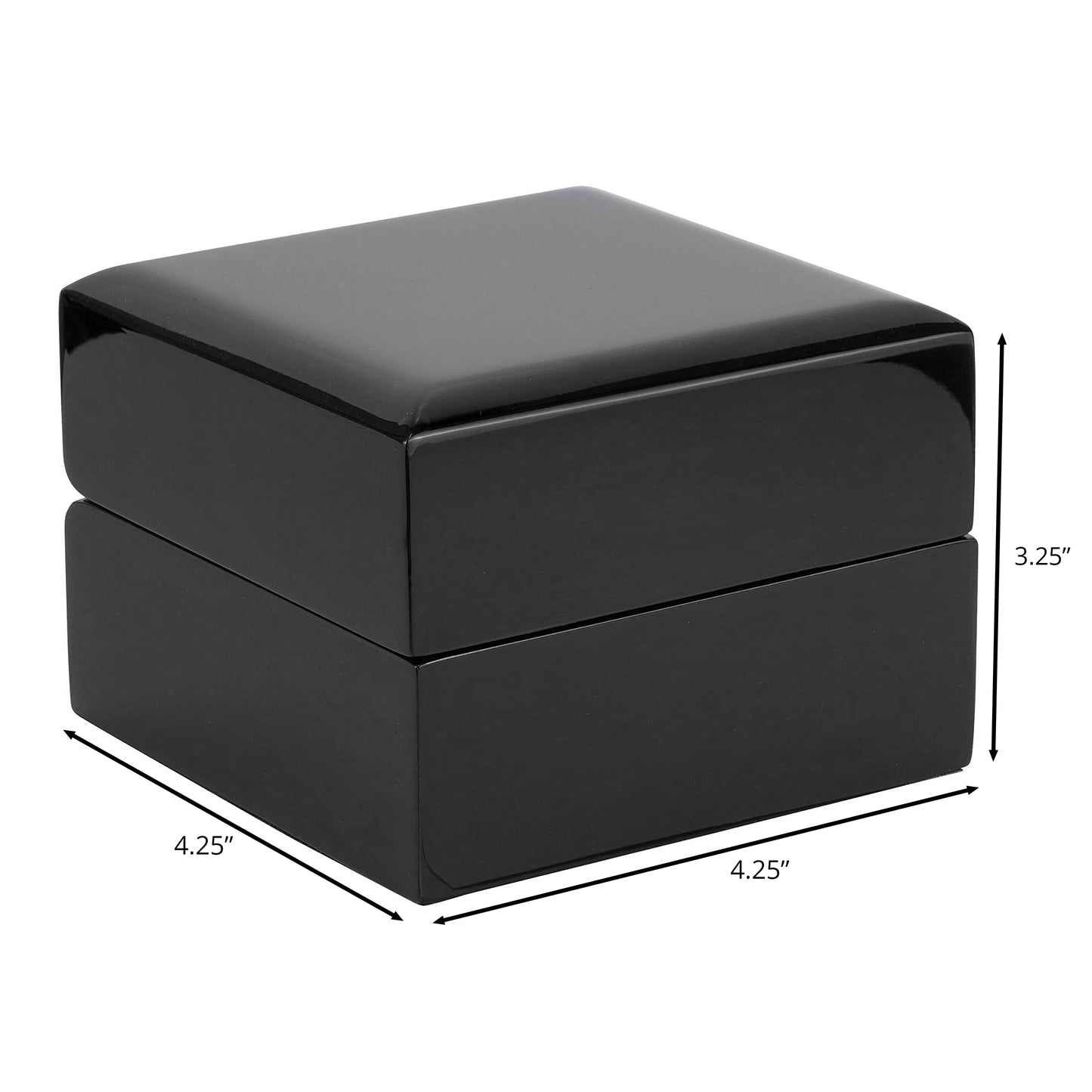 Noble Piano Wood Watch Gift Box - Luxury Single Watch Box - Comes with a Two Piece Packer and Ribbon (Black)