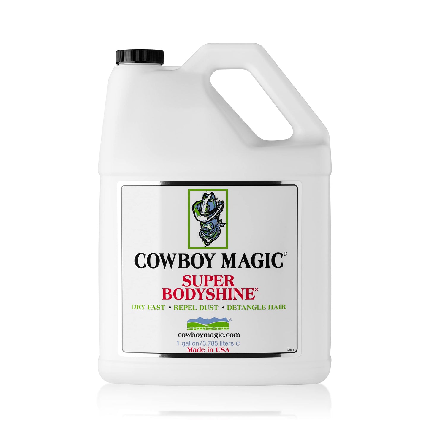 COWBOY MAGIC Super Bodyshine FAST DRY REPEL DUST DETANGLE HAIR Refill Gallon