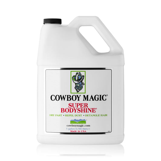 COWBOY MAGIC Super Bodyshine FAST DRY REPEL DUST DETANGLE HAIR Refill Gallon