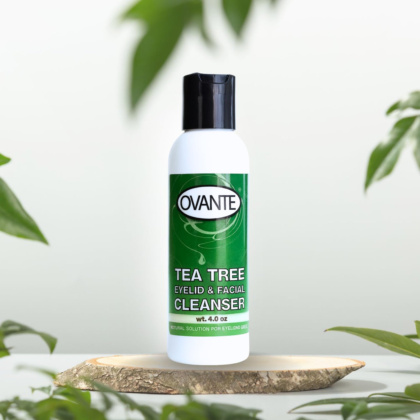OVANTE Tea Tree Oil Eyelid, Facial Cleanser Wash For Demodex Prone Skin 4.0 oz