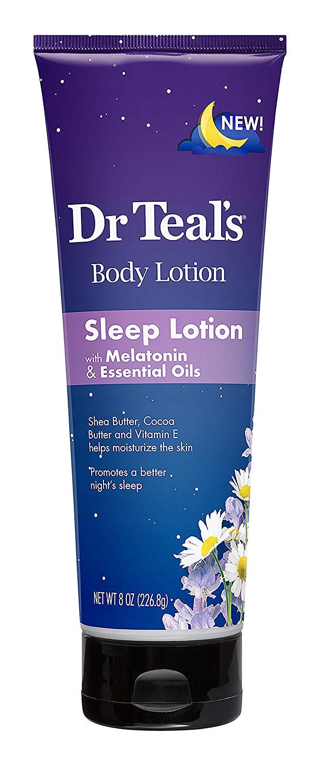 Dr Teal's Melatonin Sleep Lotion Gift Set (2 Pack, 8 oz ea.) - Nighttime Therapy Body Lotion Combines Shea & Cocoa Butter to Nourish and Protect Skin