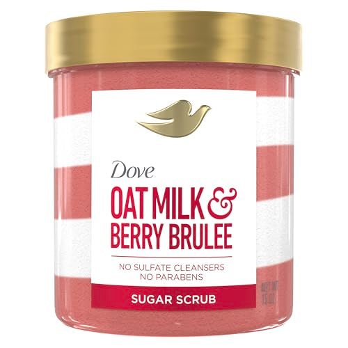 Dove Sugar Body Scrub Oat Milk & Berry Brulee For Women For Exfoliated & Hydrated skin 15 oz Beauty & Personal Care Dove