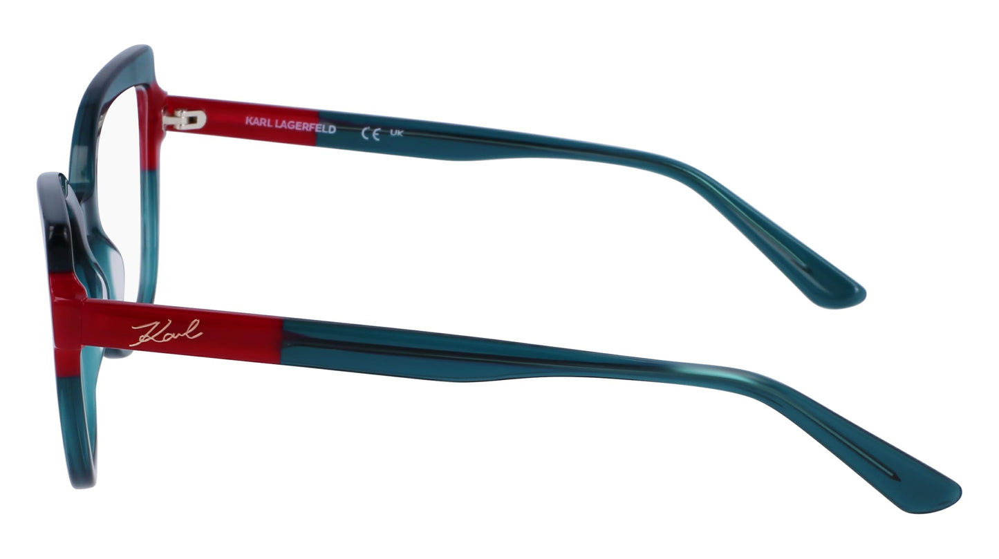 KARL LAGERFELD Unisex Sunglasses, 317 Green/Cherry, 54