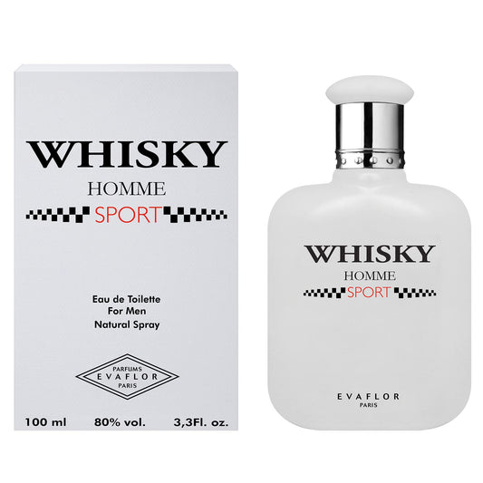 WHISKY SPORT Eau de Toilette for Men - Fresh and Energizing Scent with Mandarin, Ginger and Amber - For the Dynamic and Competitive Man - Made in Beauty & Personal Care Evaflor