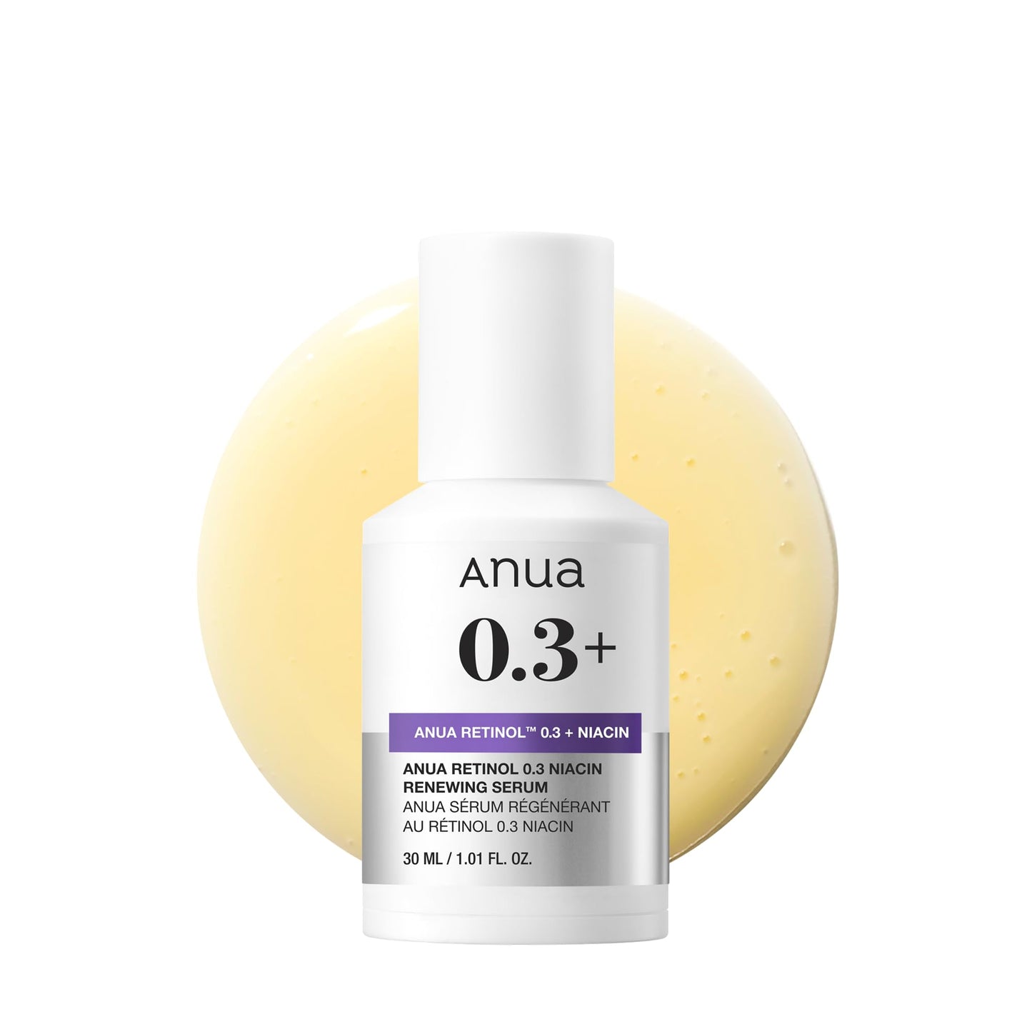 Anua Retinol Serum for Smooth & Renewed Texture, 0.3% Retinol, 5% Niacinamide, Hydration & Glass Skin, Gentle for Beginners, Korean Skincare, 1.01 fl Beauty and Personal Care ANUA Default Title