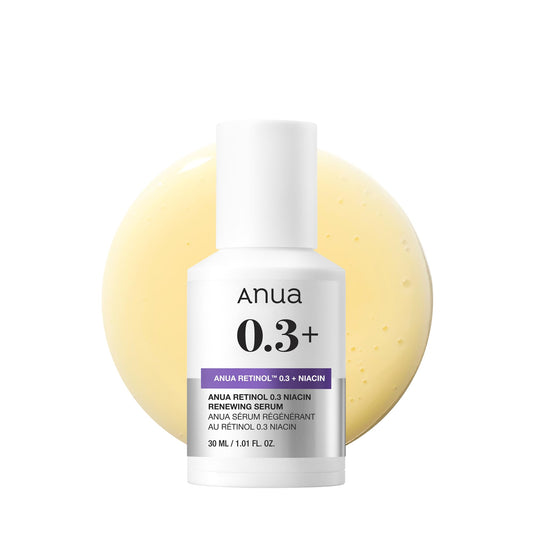 Anua Retinol Serum for Smooth & Renewed Texture, 0.3% Retinol, 5% Niacinamide, Hydration & Glass Skin, Gentle for Beginners, Korean Skincare, 1.01 fl Beauty and Personal Care ANUA Default Title