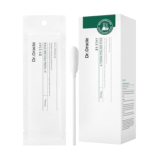 DR.ORACLE 21 Stay A-Thera Peeling Stick for Sensitive Skin - AHA, BHA, Tea Tree Oil, Exfoliating Swabs for Blackheads, Whiteheads, Enlarged Pores