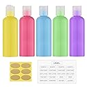 Travel Bottles for Toiletries 3.4 oz - Travel Size Containers for Shampoo Plastic - Small Empty Lotion Squeeze Bottle for Liquid TSA Approved - Leak