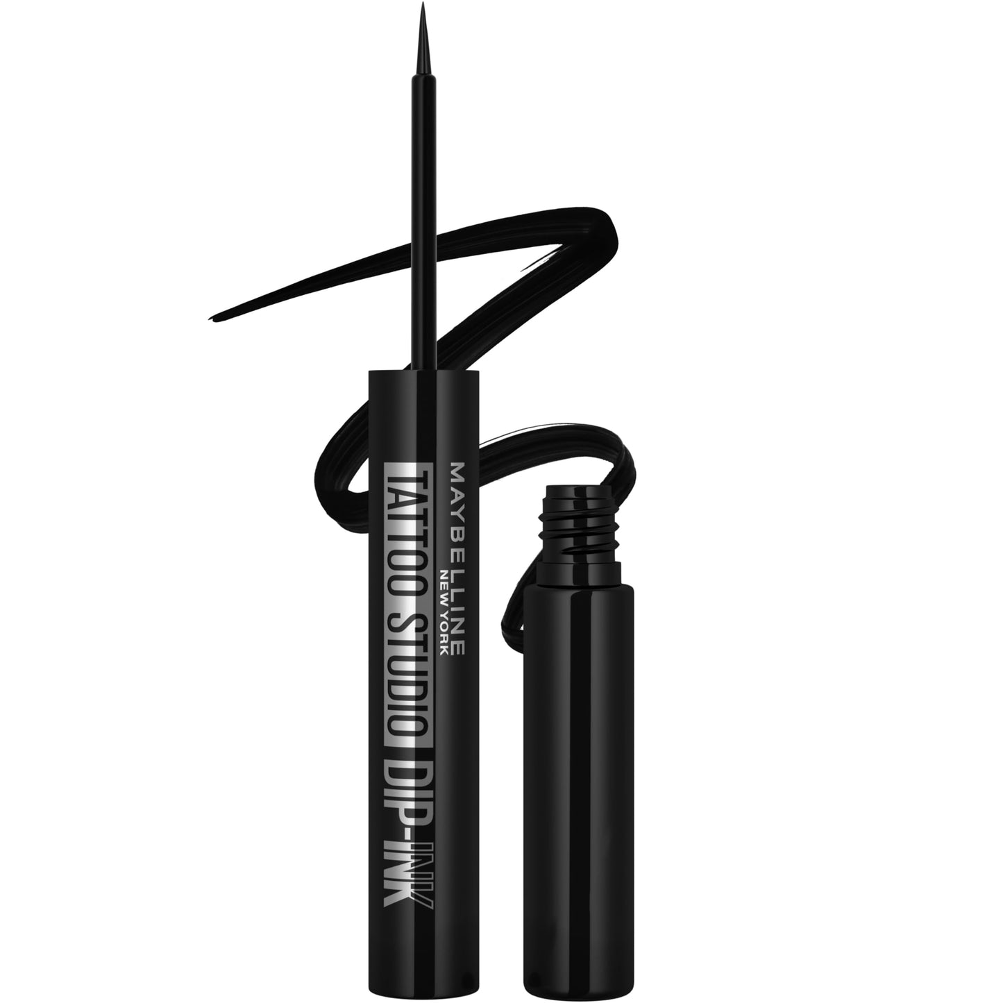 MAYBELLINE Tattoo Studio Dip-Ink Liquid Eyeliner, Waterproof Eyeliner With Up to 24 Hour Wear, Black Track, 1 Count Beauty and Personal Care MAYBELLINE