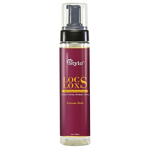 J. AMILA Stylo Locs Moisturizing Foaming Lotion - 8oz Extreme Hold for Ultimate Style and Moisture in Your Locks.