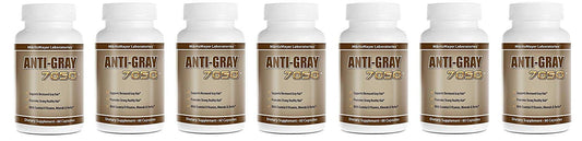 Anti-Gray Hair 7050 Helps Restore Natural Hair Color 60 Capsules Per Bottle (7 Bottles)