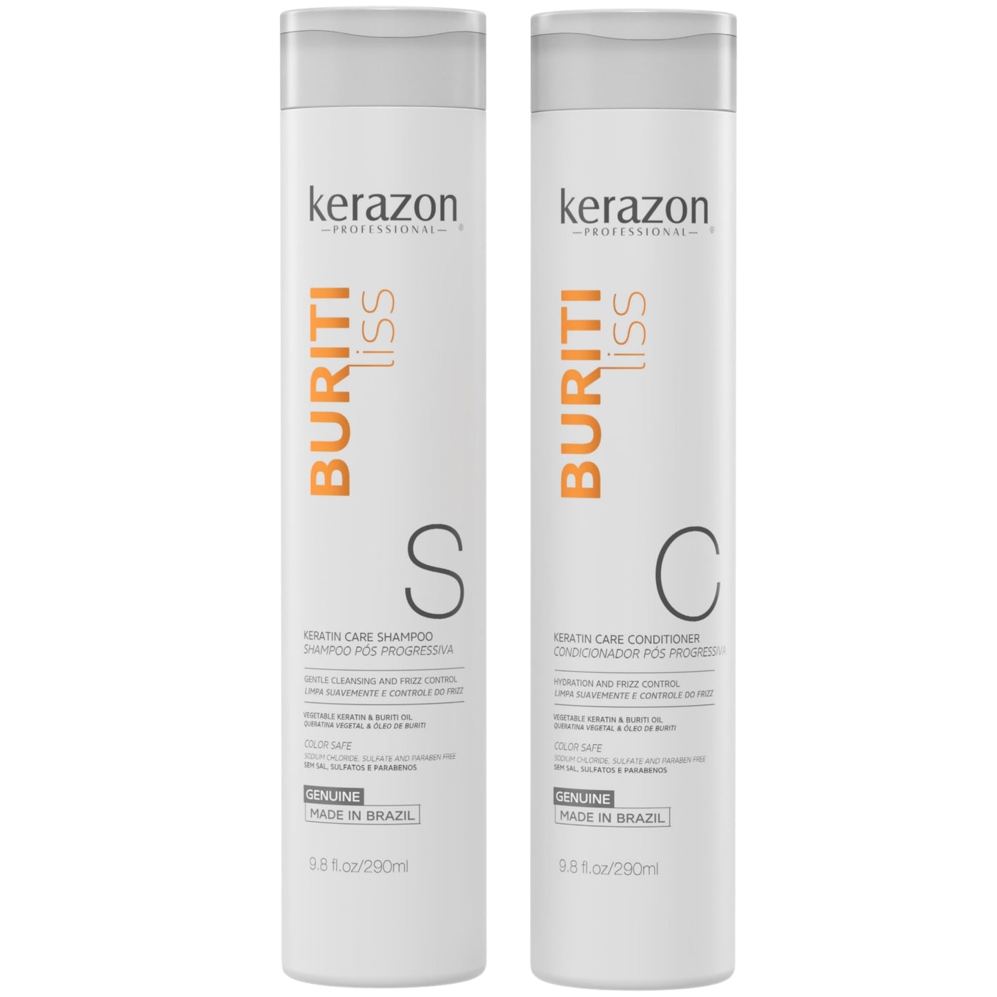 Sulfate Free Anti Frizz Color Safe Keratin Care Shampoo & Conditioner DUAL pack. Imported.