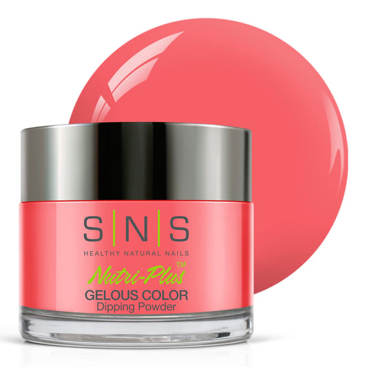 SNS Nail Dip Powder, Gelous Color Dipping Powder - Fuggetaboutit (Pink/Orange) - Long-Lasting Acrylic Nail Color Lasts 14 Days - Low Odor & No UV Lamp Beauty & Personal Care SNS HEALTHY NATURAL NAILS