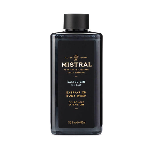 Mistral Men's Body Wash & Shampoo, Salted Gin 13.5 oz | 2-in-1 Natural Shower Gel for Men | SLS, Paraben & Phthalate Free | Natural Men’s Body Wash Beauty & Personal Care Mistral