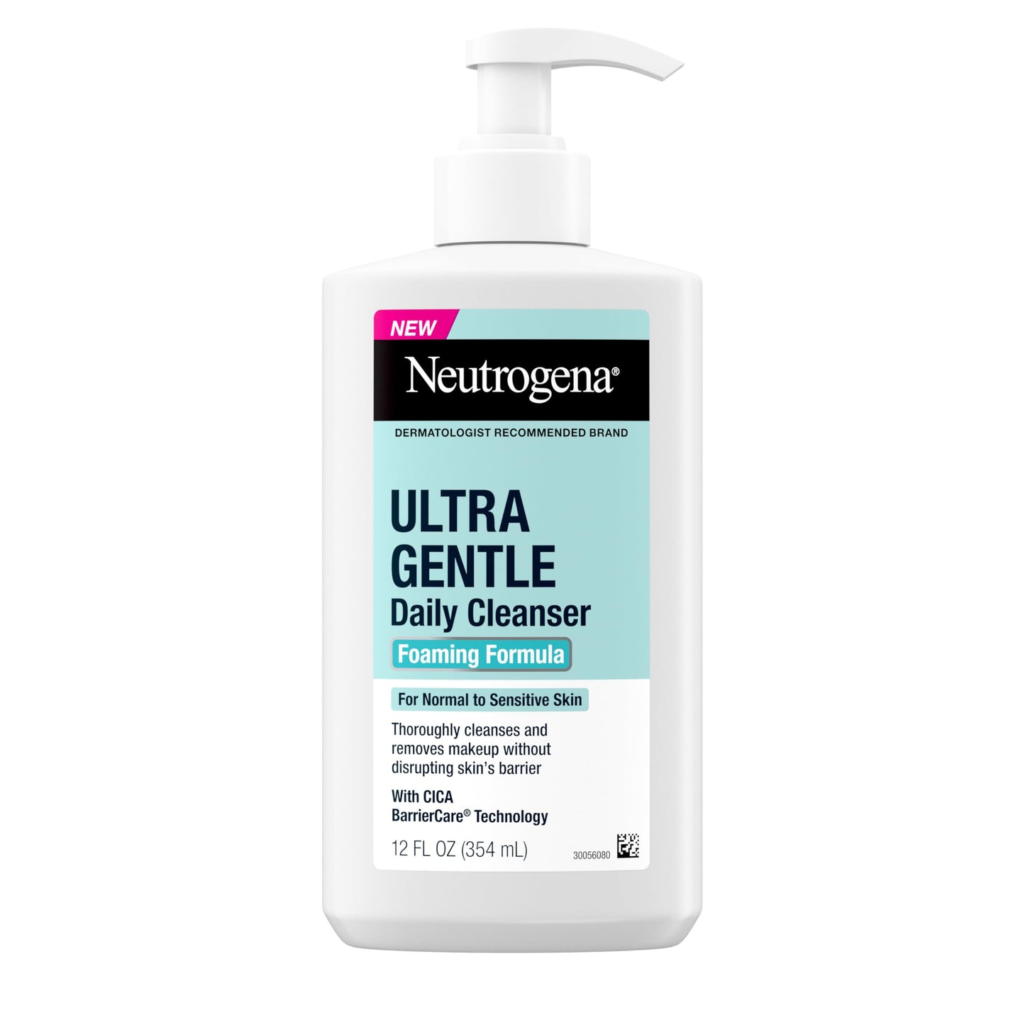 Neutrogena Ultra Gentle Foaming Facial Cleanser, Daily Face Wash for Sensitive Skin, Gently Removes Dirt, Oil & Makeup Without Over-Drying
