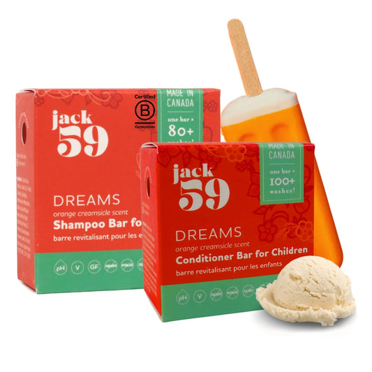 All Natural Shampoo and Conditioner Set for Kids with Essential Oils, Bar Shampoo and Conditioner Set for Overall Hair Health and Scalp Care, 3 oz & 2
