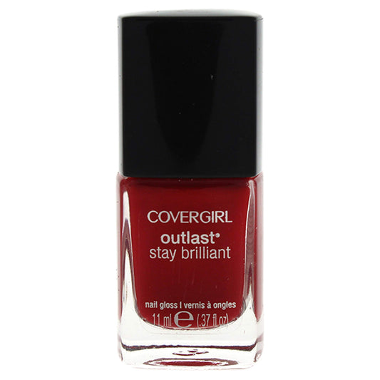 CoverGirl Outlast Stay Brilliant Nail Gloss, Red Revenge, 0.37 Ounce