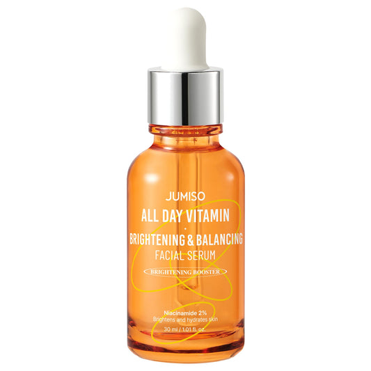 JUMISO All Day Vitamin Serum, Brightening & Balancing Facial Serum, Gift, Vitamin C, A, B, D, E , Serum with Vitamin, Korean Skincare, Skin