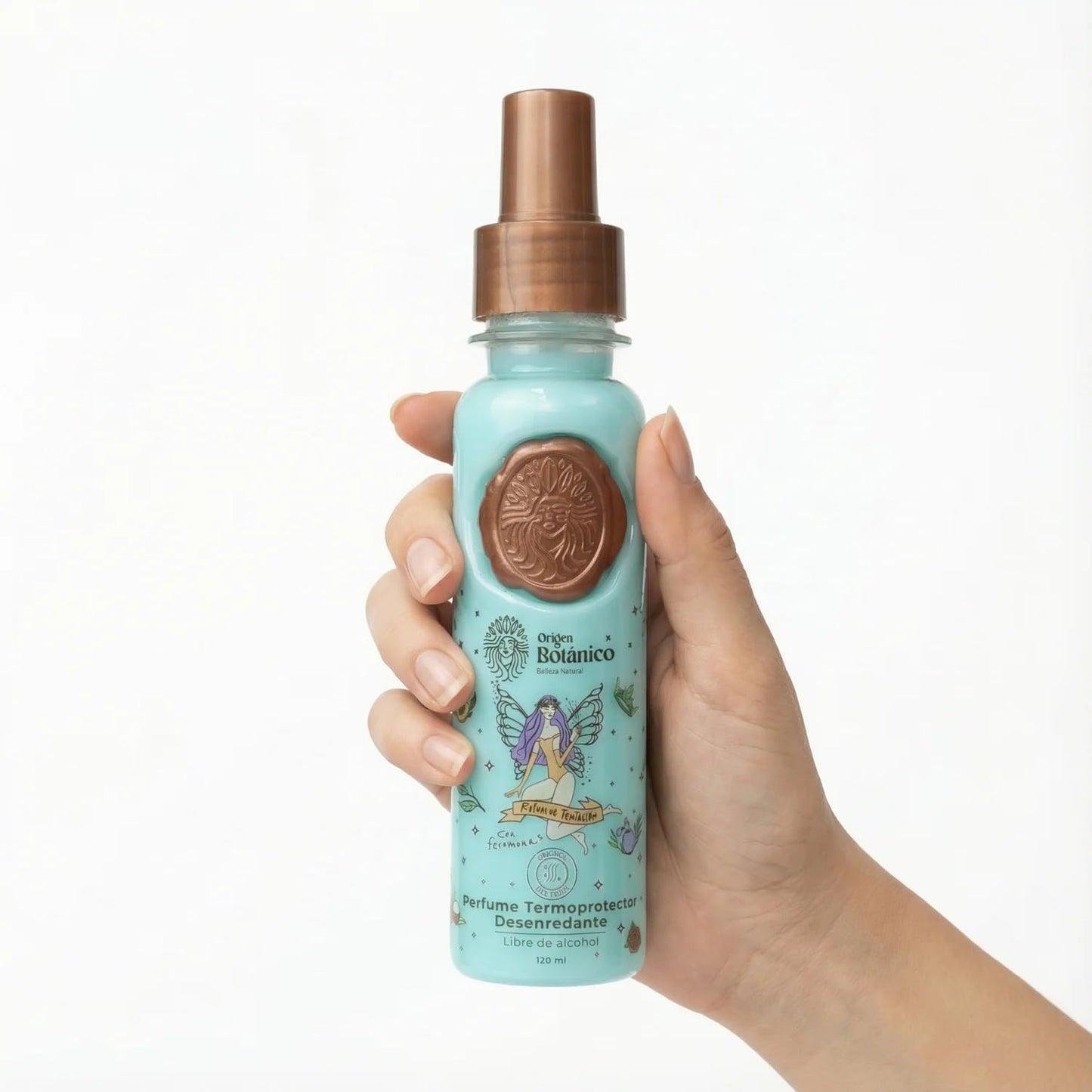Origen Botánico Perfume Termoprotector para Cabello, Sin Alcohol, Antifrizz, Desenredante, Protección solar, Con Feromonas, Aroma Ritual de Tentación