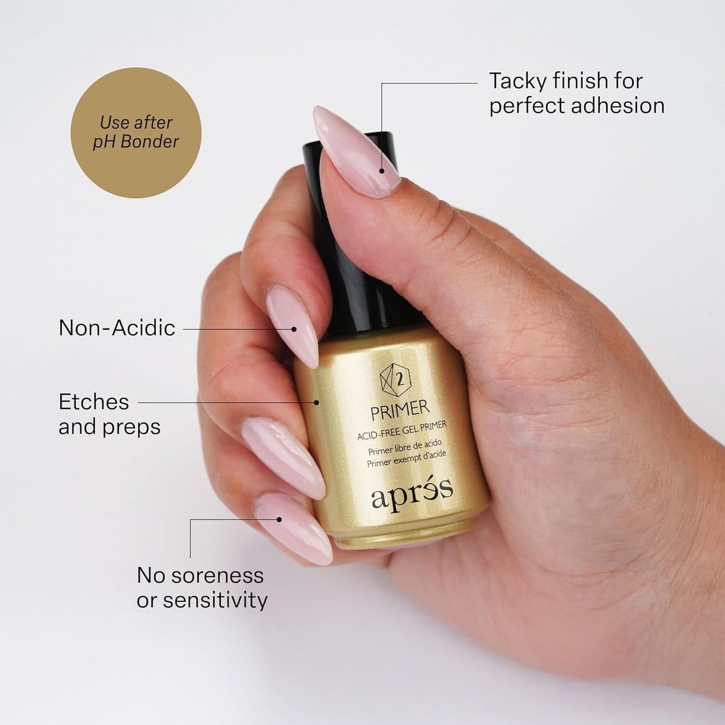 APRÉS Gel-X® Professional Nail Extension Bundle - Gold Bottle Extend Gel, pH Bonder, Non-Acidic Primer, 15 ml Set Beauty & Personal Care APRÉS