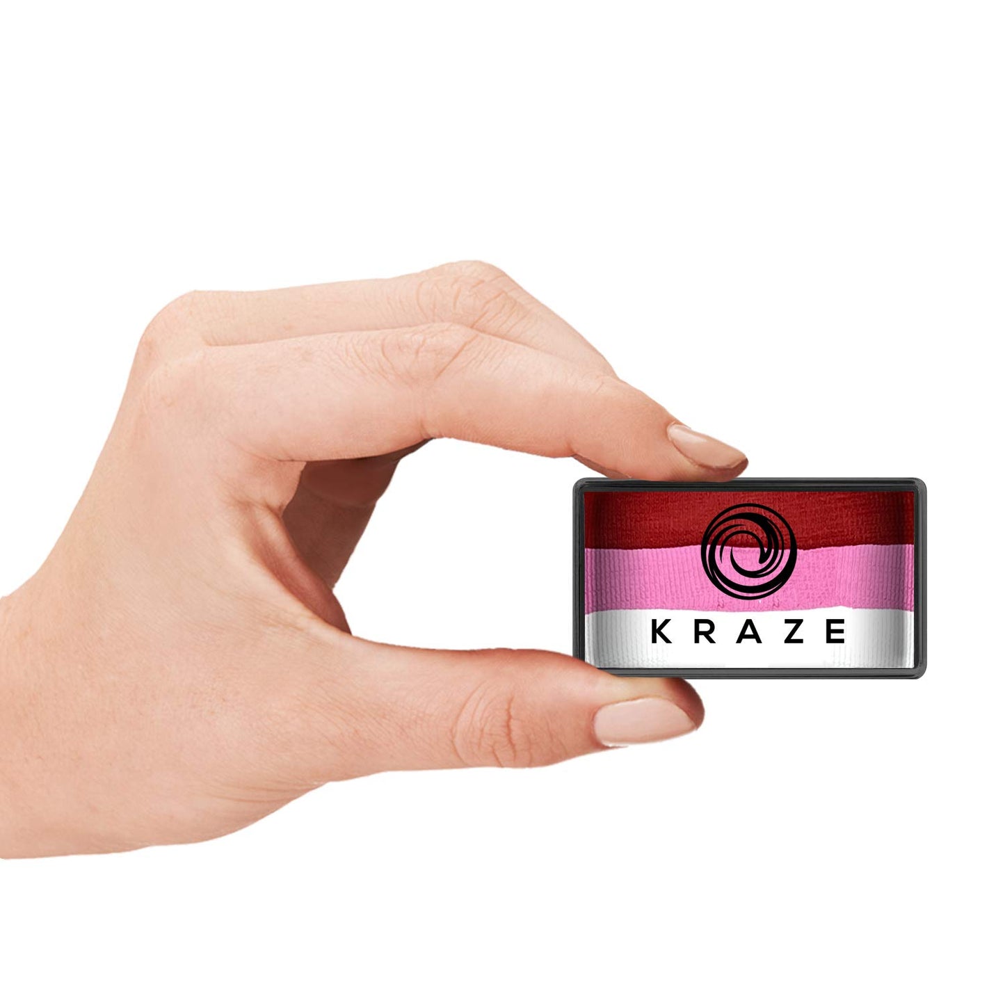 Kraze FX Dome Stroke - Pink Rose (25 gm), Professional 1-Stroke Split Cake, Hypoallergenic, Non-Toxic, Water Activated Face & Body Painting Makeup