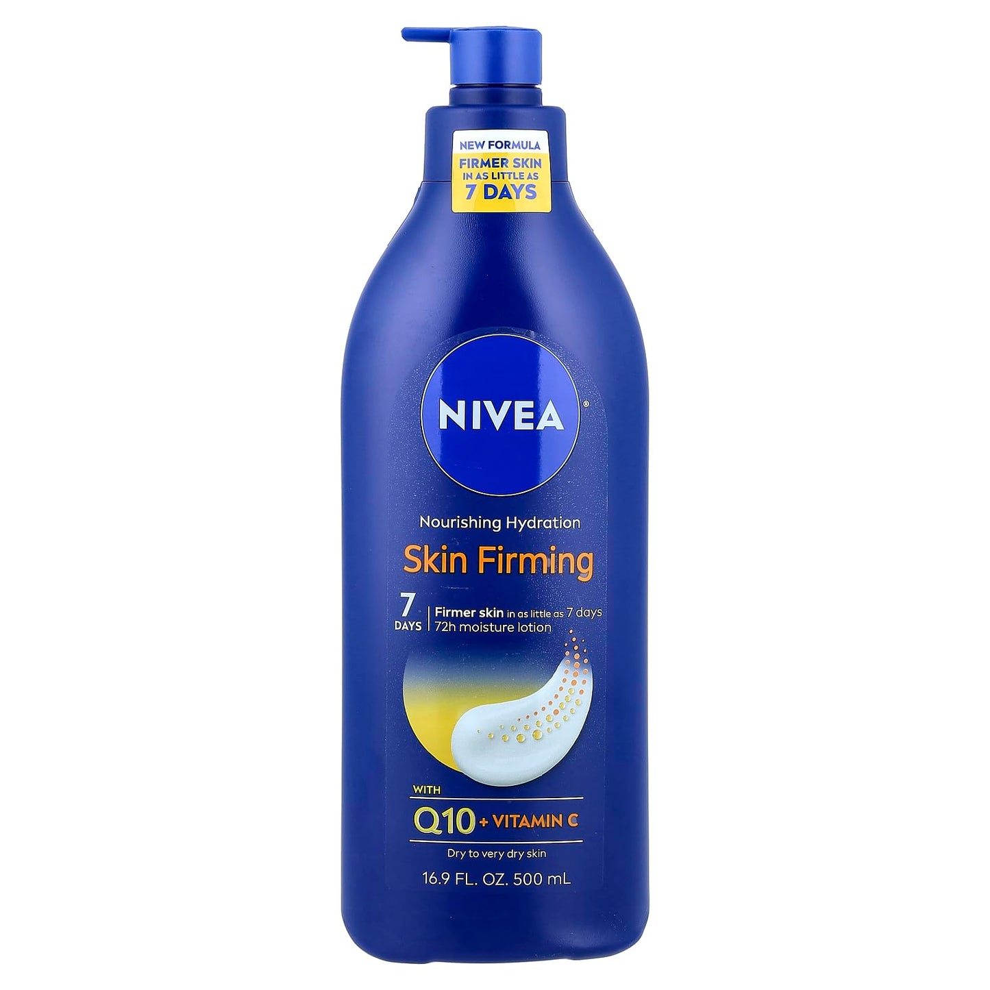 NIVEA Lotion Nourishing Skin Firming 16.9 Ounce Pump (500ml) (2 Pack)