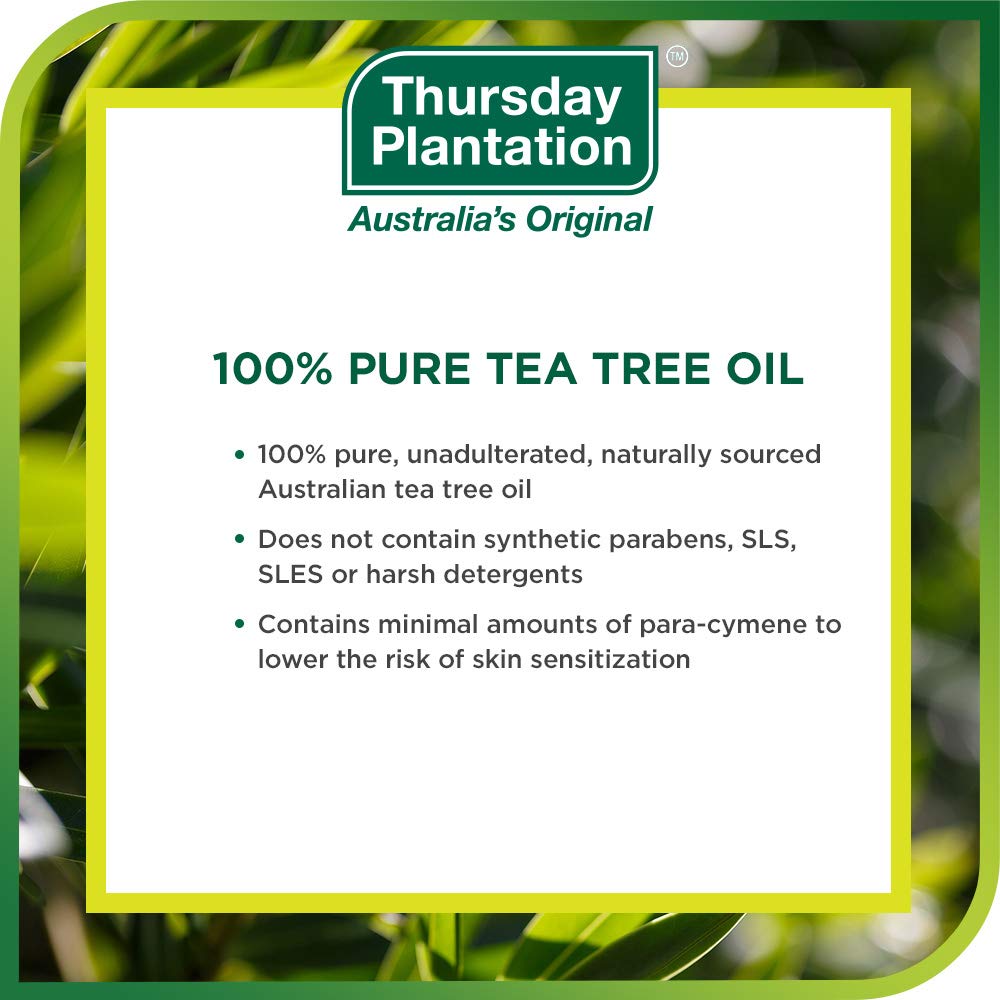 Thursday Plantation 100% Pure Australian Tea Tree Oil - 1.7 fl oz (50ml) - Natural Essential Oil - Cleanses and Purifies Skin - Made in Australia