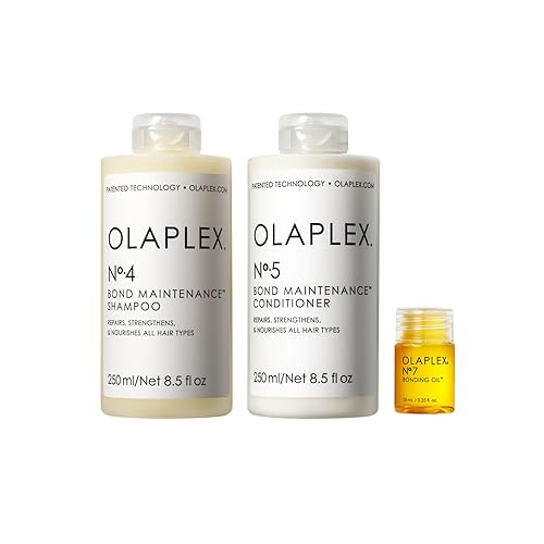 Olaplex Wash and Shine Hair Kit: No. 4, 5, 7, Shampoo & Conditioner Set | Cleanse, Hydrate, & Control Frizz Up to 72 Hours | Bonding Oil for Shine