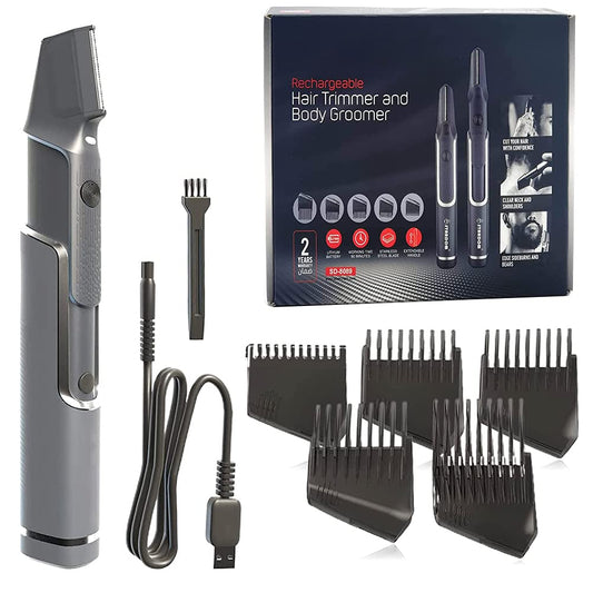 Dioche 5 in 1 Electric Hair Clipper, Retractable USB Electric Body Hair Trimmer with Blades, Hair Trimmer and Body Groomer with LED Light, 90 Minutes Beauty and Personal Care Dioche