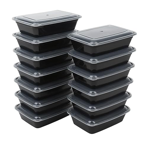 Ruthy's Outlet Meal Prep Containers W/Lids -Square Food Storage - BPA-Free| Stackable | Microwave | Freezer & Dishwasher Safe | Reusable Lunch Bento…