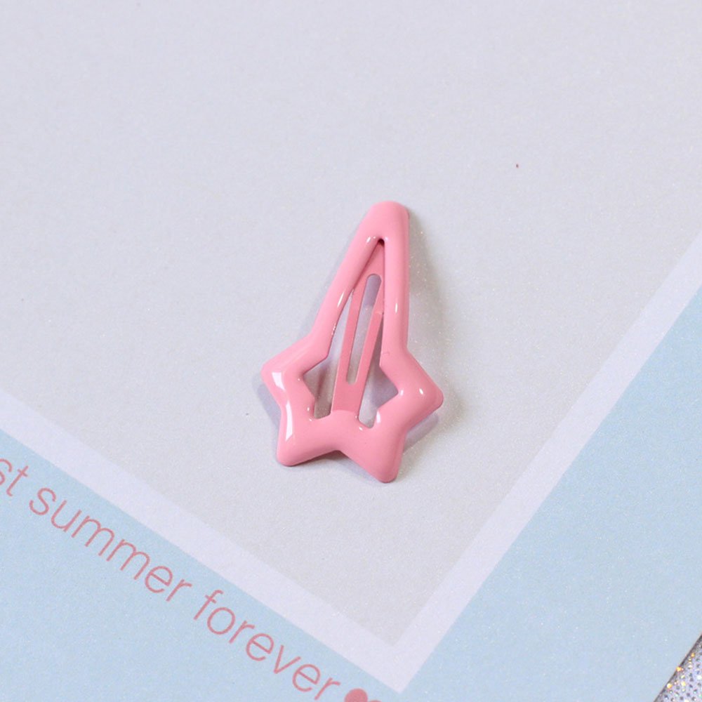 Daycount® 10pcs Colorful Stars Duckbill Clip Hair Clip For Ladies Teens Girls Hair Salon Hairpin (Random Color)