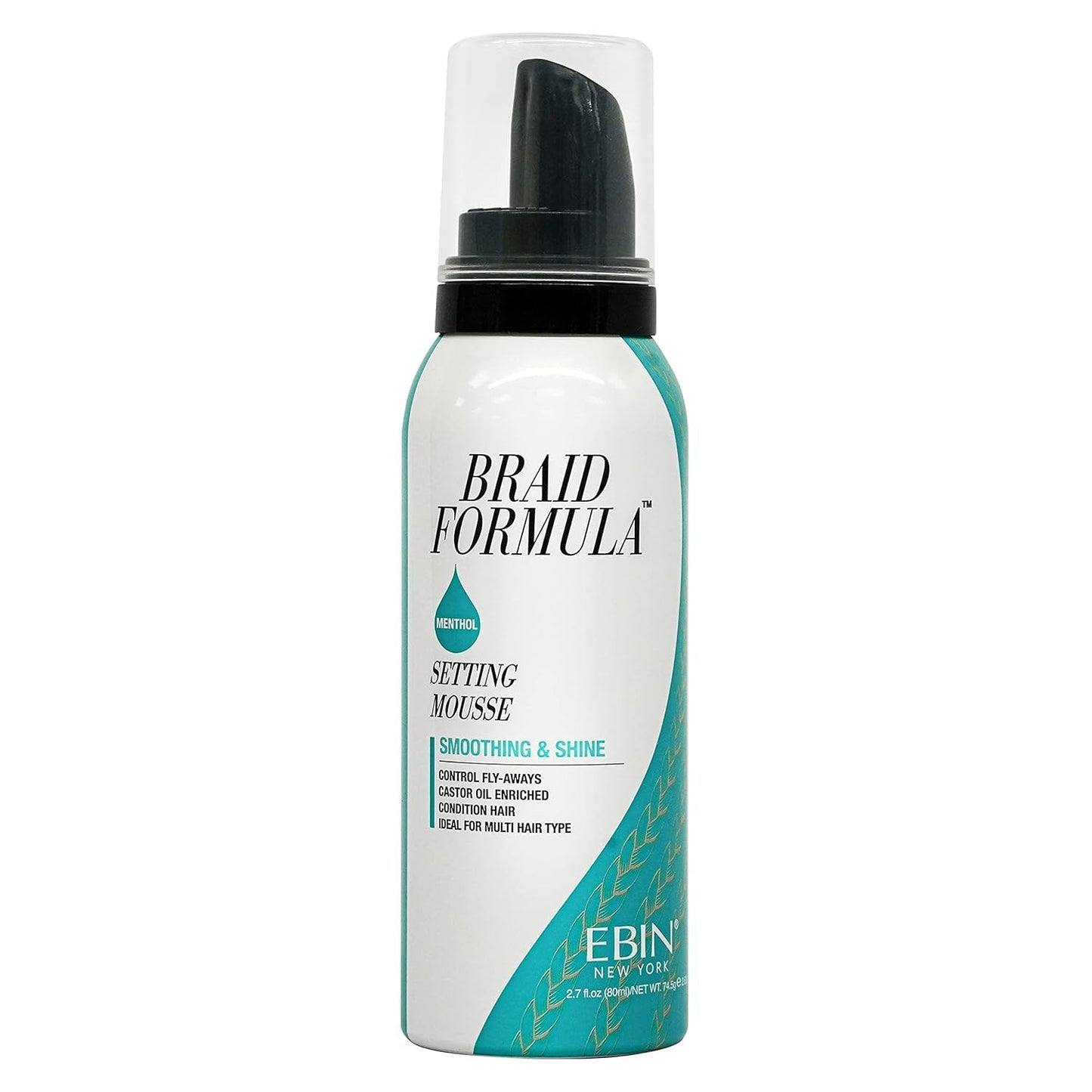 EBIN NEW YORK Braid Formula Setting Mousse (2.7 oz, Peppermint)