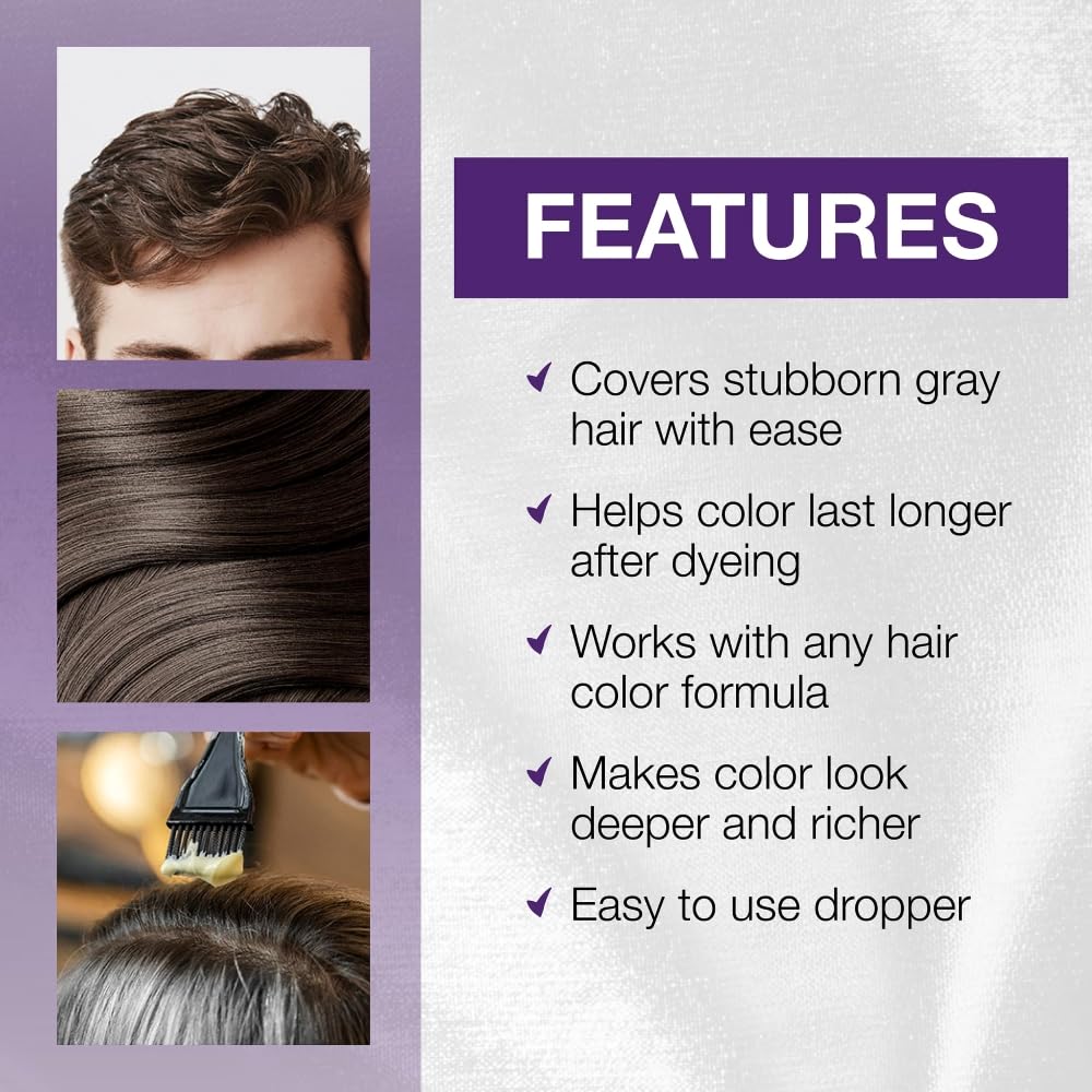 Ardell Gray Magic Hair Color Drops, Additive - Boosts Hair Color Penetration & Covers Gray Hair Completely, Enhanced Hair Dye Absorption, 0.25 oz