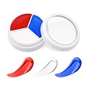 Red White Blue Face Paint - 3 Colors 12g USA American Flag Patriotic Stripe Fan Brush Stick, Face and Body Paint for 4th of July Independence Day