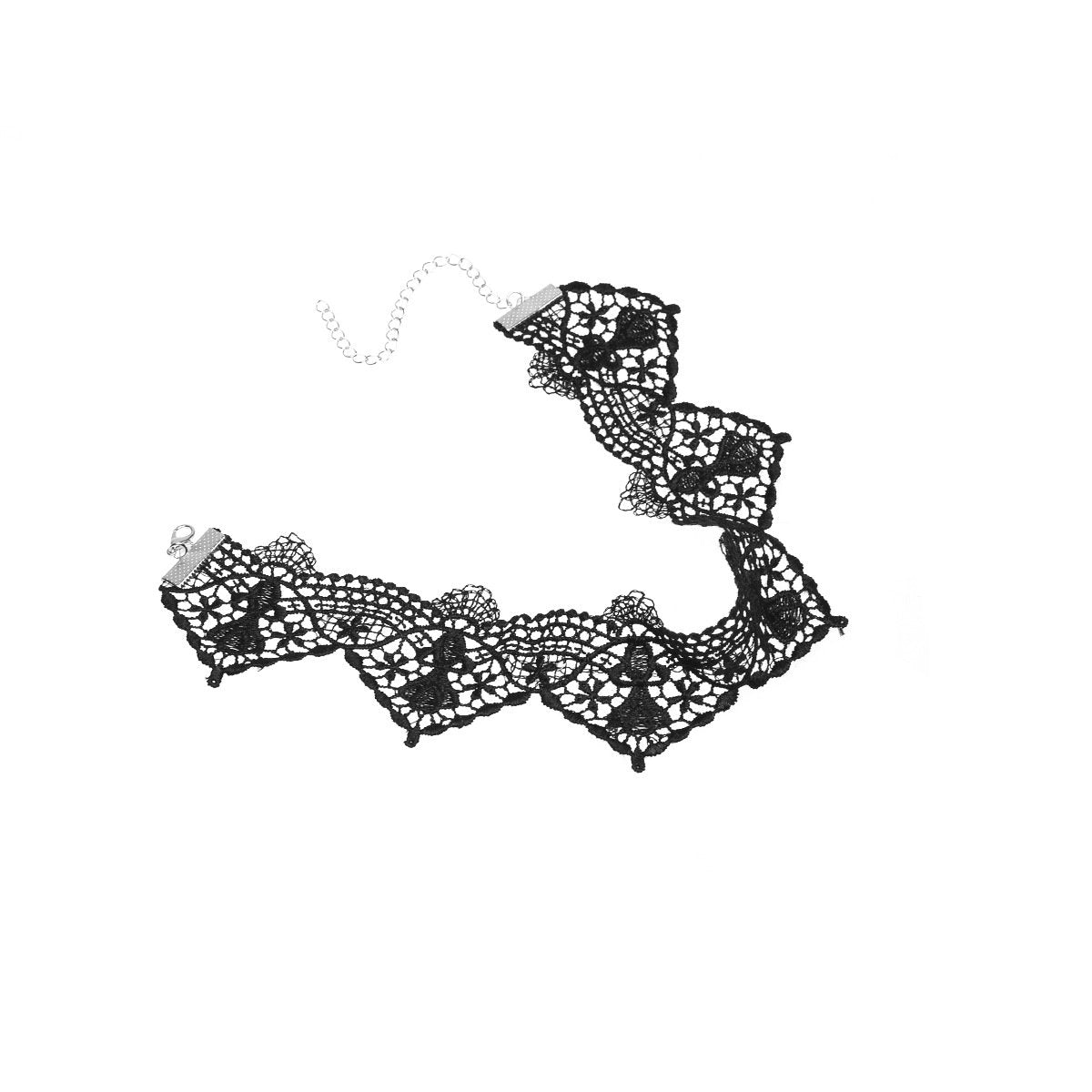 DoubleNine Lace Choker Collar Black Retro Gothic Hollow Tattoo Necklace Handmade Victorian Wedding Accessories for Women Girls