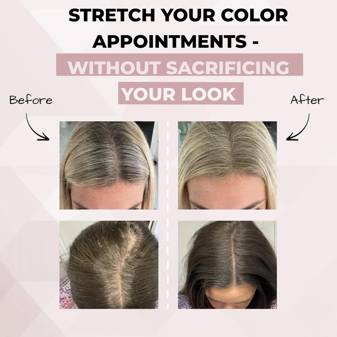 Rumi Cosmetiques HairMagic+ Root Touch Up Powder for Mature Women - Instant Gray Hair Coverage & Hairline Filler - Water-Resistant, Natural Finish