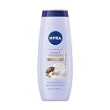 NIVEA Pampering Cocoa and Shea Butter Body Wash with Nourishing Serum, Moisturizing Body Wash for Women, Enriched with Provitamin B5 and Vitamin E, 20