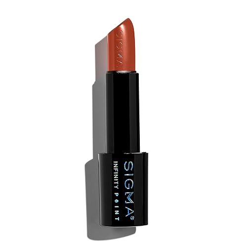 Sigma Beauty Infinity Point Peachy Nude Lipstick - Longwear Satin Finish Lipstick for Great Lip Color Makeup, Epiphany