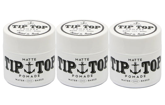 TipTop Matte Water Based Medium Hold Pomade 4.25oz Pack of 3