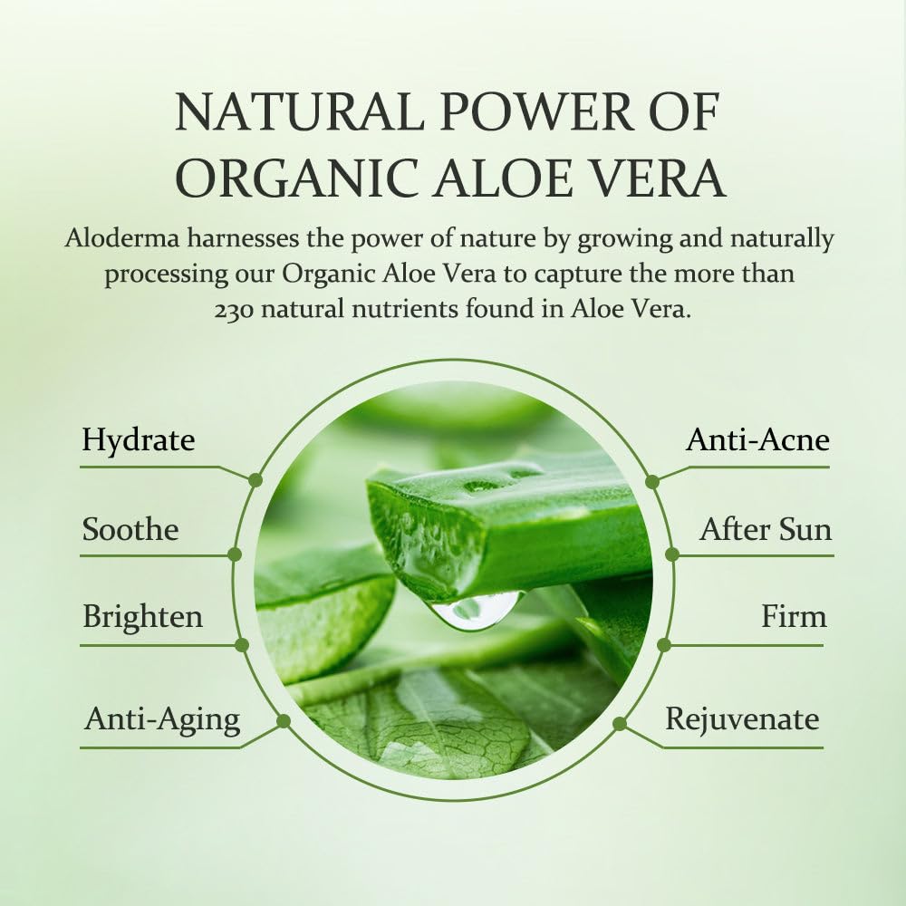 Aloderma Brightening Eye Cream with Organic Aloe Vera - Hydrating Effect for Dark Circles & Puffiness with Caffeine & Sage Oil - Day & Night Eye Care