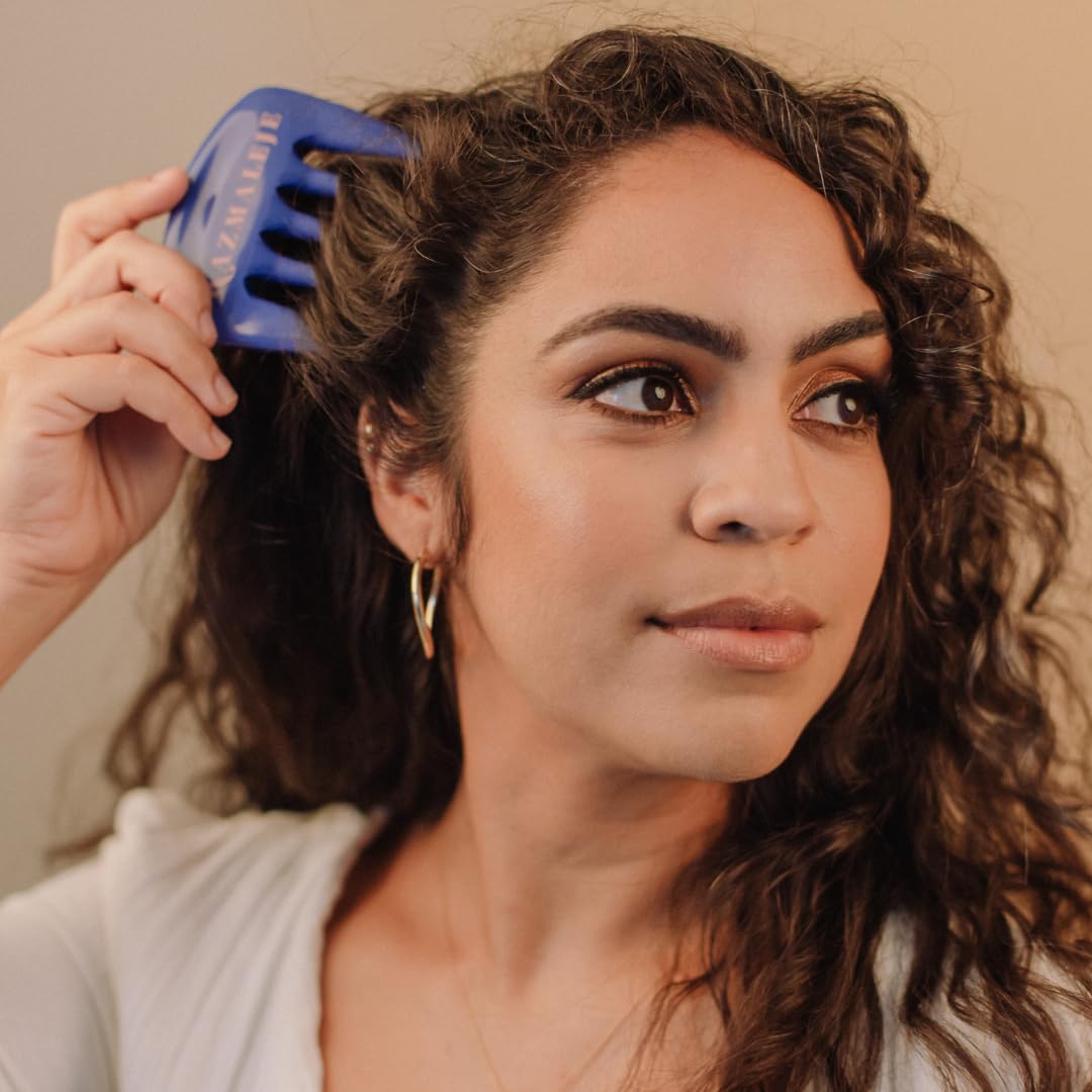 KAZMALEJE Detangling & Styling Pick for Curly, Kinky, Coily Hair | Reduces Frizz, Adds Volume | For Women, Kids & Men