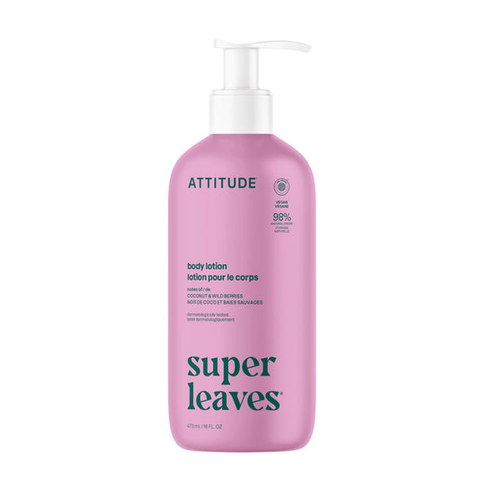ATTITUDE Body Lotion, EWG Verified Moisturizer, Vegan Skin Care Products, Non-Greasy, Hydrating for Dry Skin, Cruelty Free, Moisturizing, Coconut