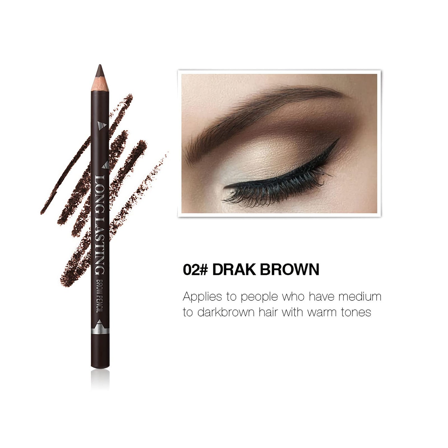 SUMEITANG 12 Pcs Dark Brown Eyebrow Pencil Eyeliner Makeup?Soft Textured?Easy to Color?Waterproof?Long Lasting Eyebrow Tint Pen for Fills in Sparse
