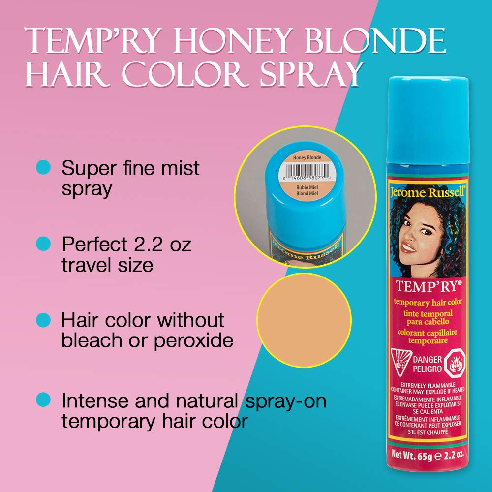 Jerome Russell Temporary Spray, Honey Blonde 2.2 oz (Pack of 2)